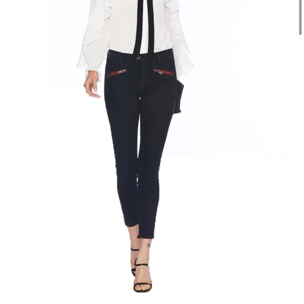 Etienne Marcel Black Skinny Jeans with Zippers